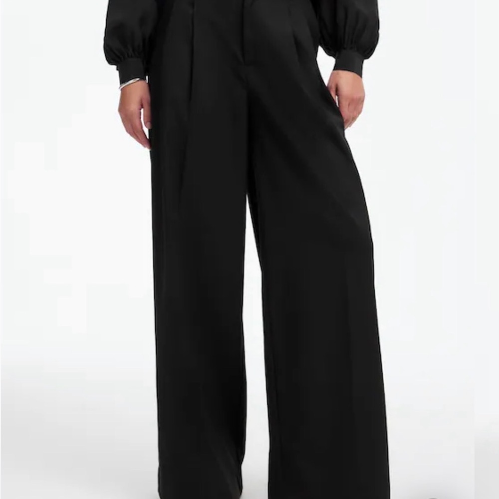 Madewell The Harlow Superwide-Leg Trouser in Brushed Twill - Picture 2 of 7